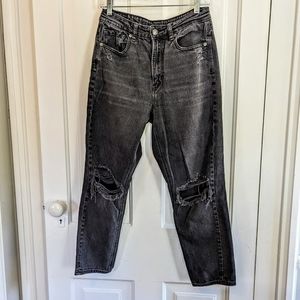 American Eagle Mom Jean Black Size 6